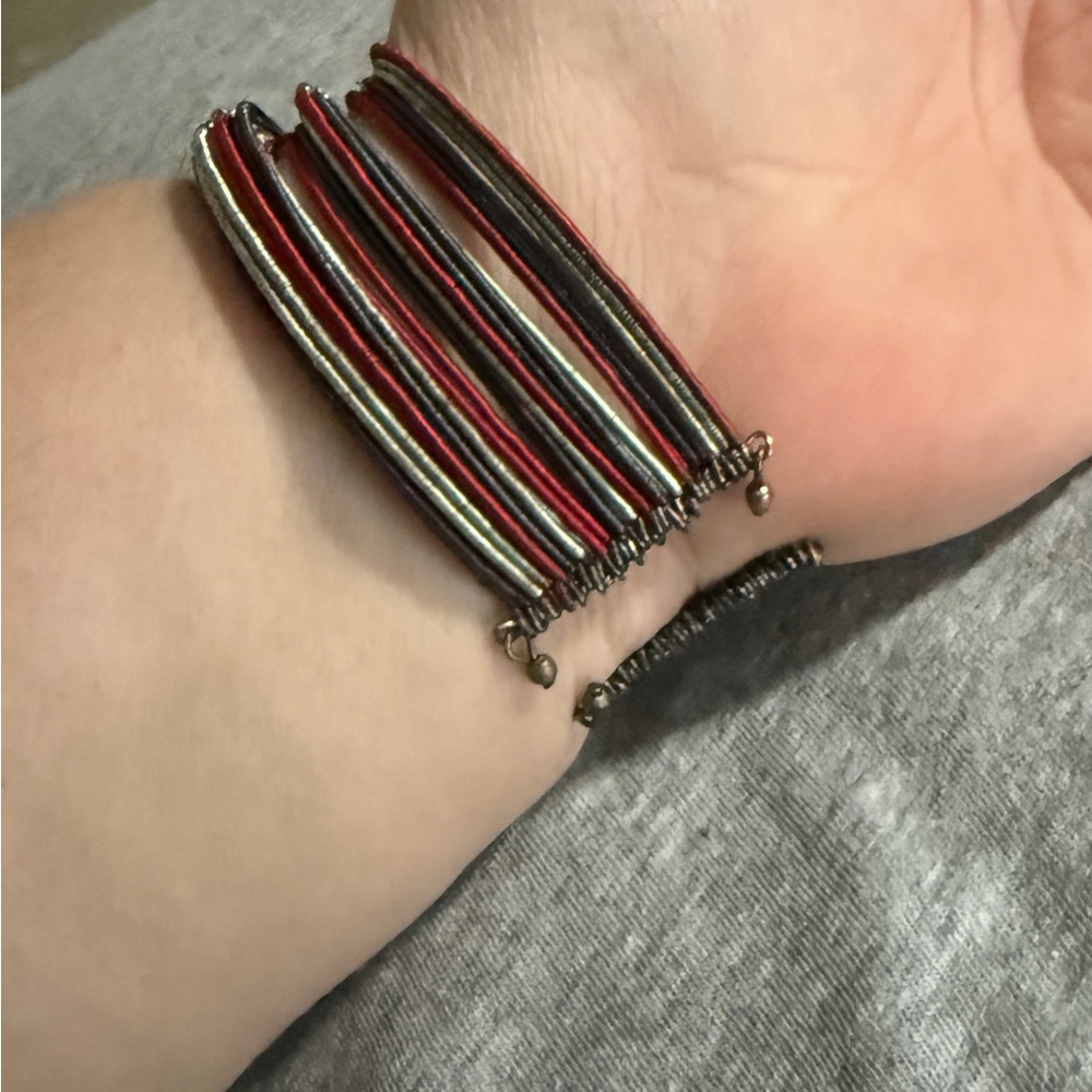 Wire Multicolor Cuff Bracelet Set - image 6